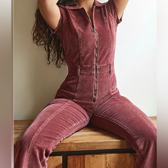 Free People Pants - Free People Velvet Jumpsuit